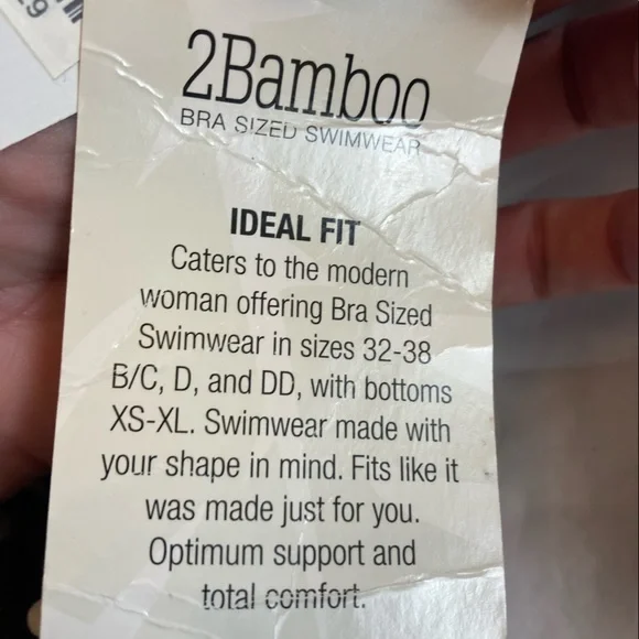 2Bamboo New Black Polka Dot 2pc Bikini A172